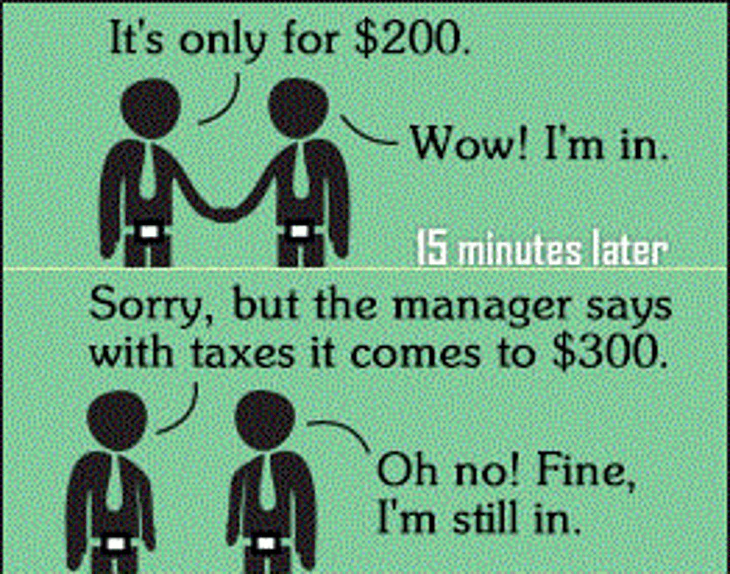 <p>- first offers an extremely favorable deal, gets the other person to</p><p>commit to the deal, and then makes additional demands.</p>
