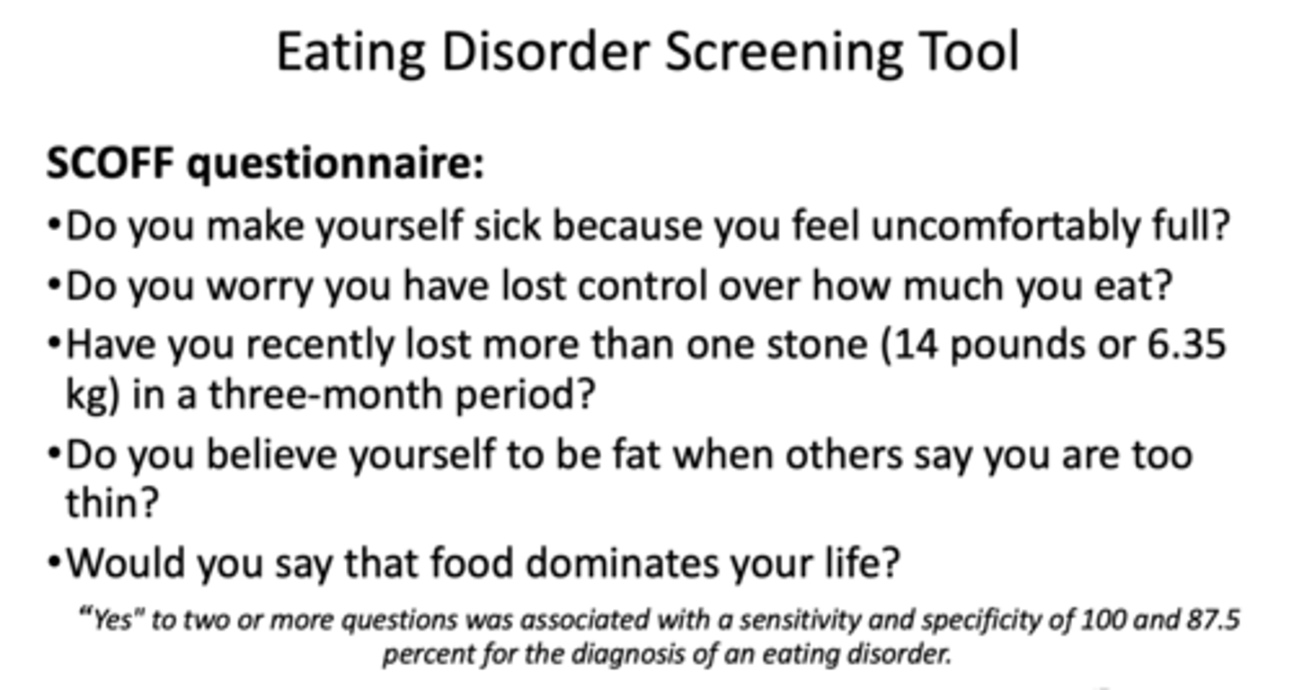 <p>SCOFF questionnaire</p>