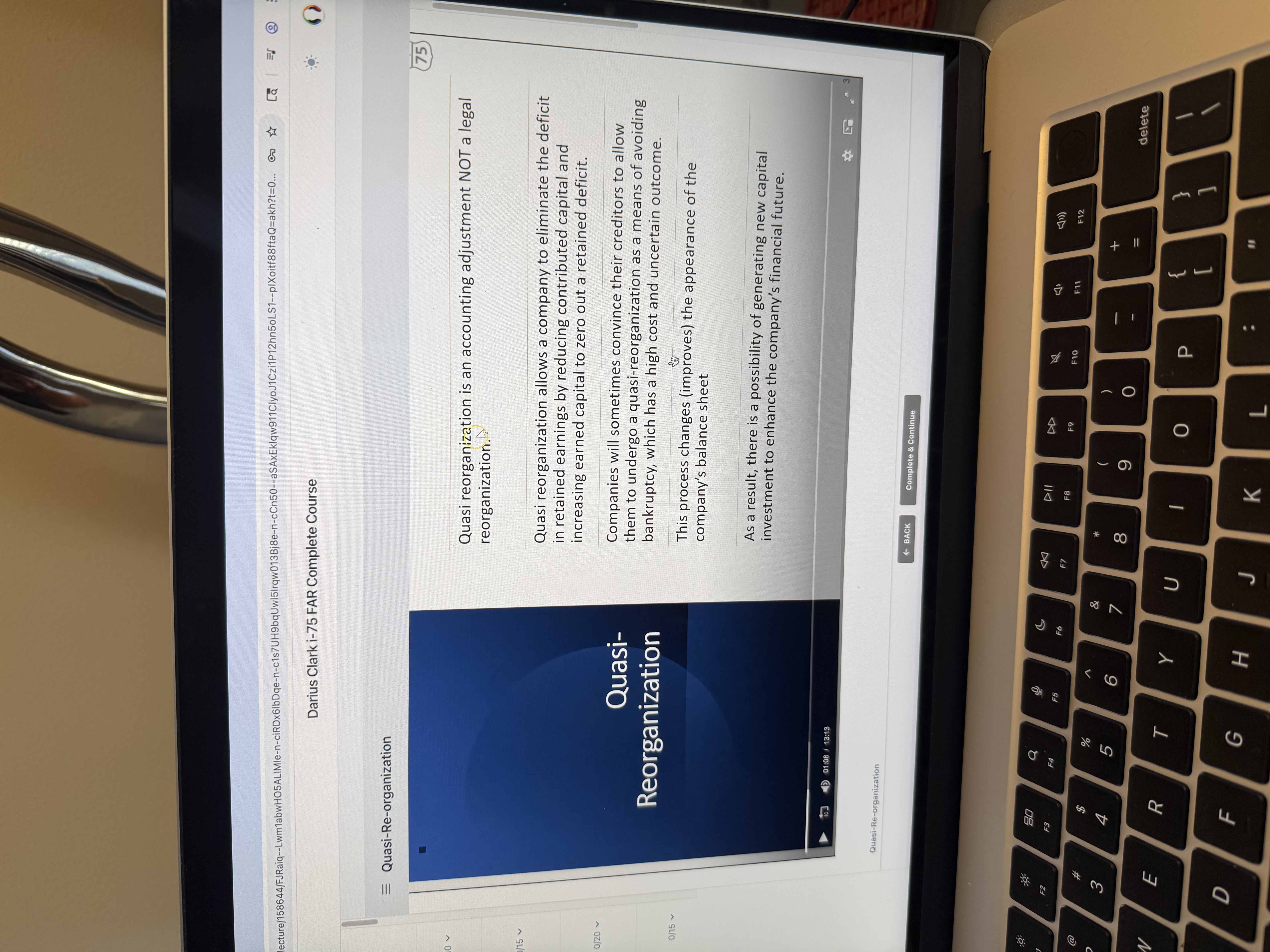 <p><strong><mark data-color="blue" style="background-color: blue; color: inherit;">Quasi Reorganization</mark></strong> </p>