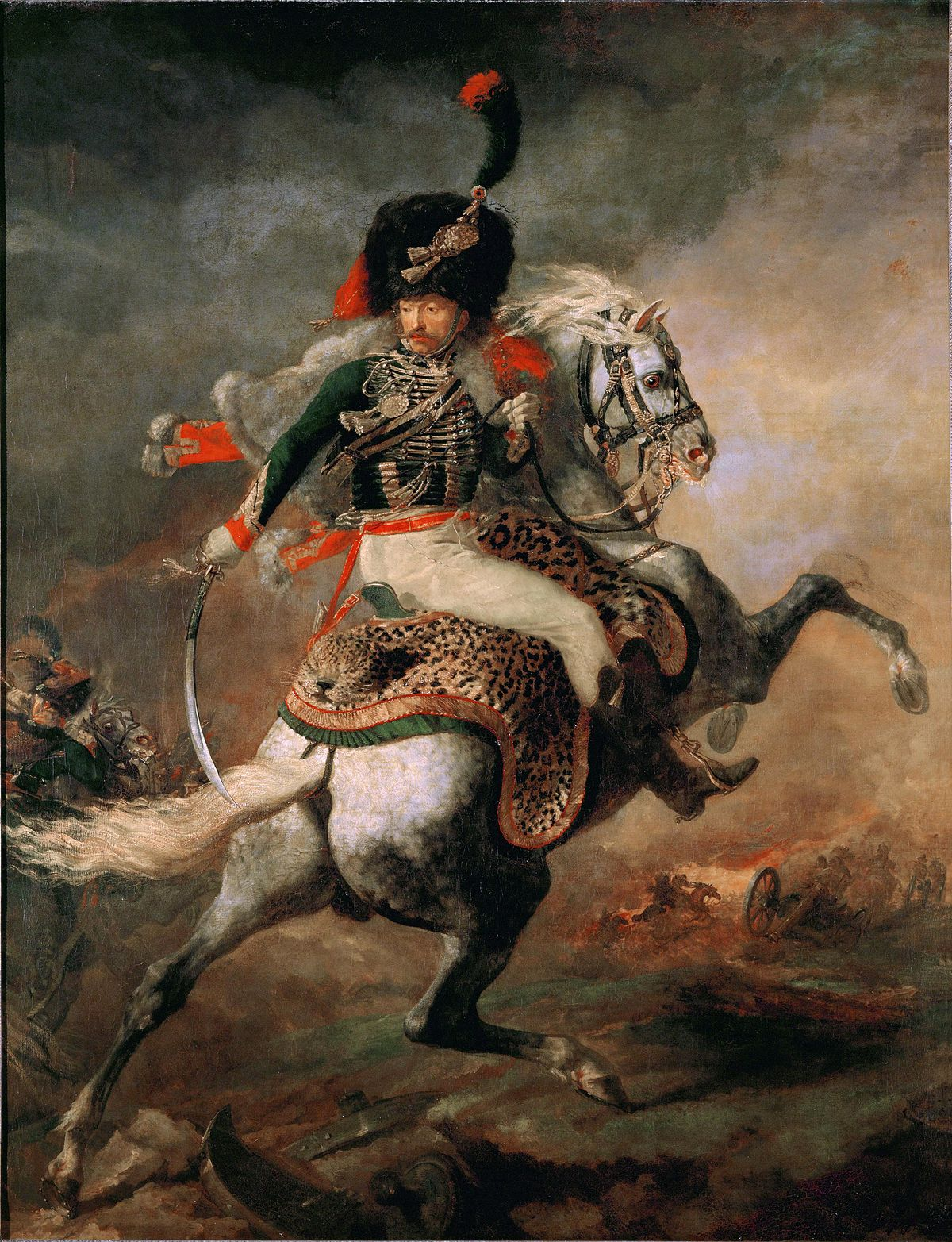 <p>Theodore Gericault, The Mounted Officer of the Imperial Guard, 1812<br><em>Romanticism</em></p>