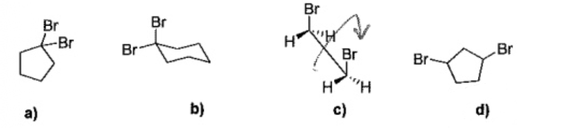 <p>Which one of the following molecules can have cis trans isomerism?</p>
