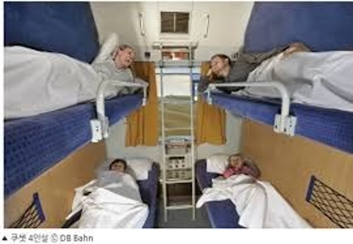 <p>Wòpù: Sleeping berth of bunk on a train</p>