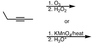 <p>Ozonolysis/Oxidative Cleavage on an Internal Alkyne</p>
