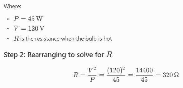 <p>320 ohms</p>