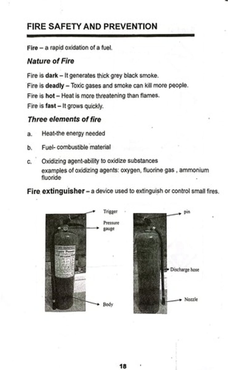 <p>Guidelines that outline how to prevent fires and respond to fire emergencies in the laboratory.</p>
