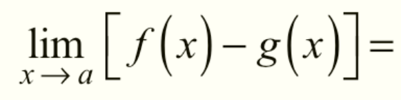 <p>Subtraction of Limits</p>
