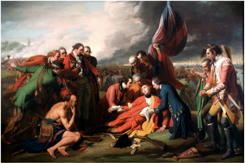 <p><span style="font-family: Lato Extended, Lato, Helvetica Neue, Helvetica, Arial, sans-serif; color: rgb(45, 59, 69)">Which&nbsp; answer&nbsp; best describes the&nbsp; meaning of Benjamin West's painting </span><em>The Death of Wolf?</em></p>