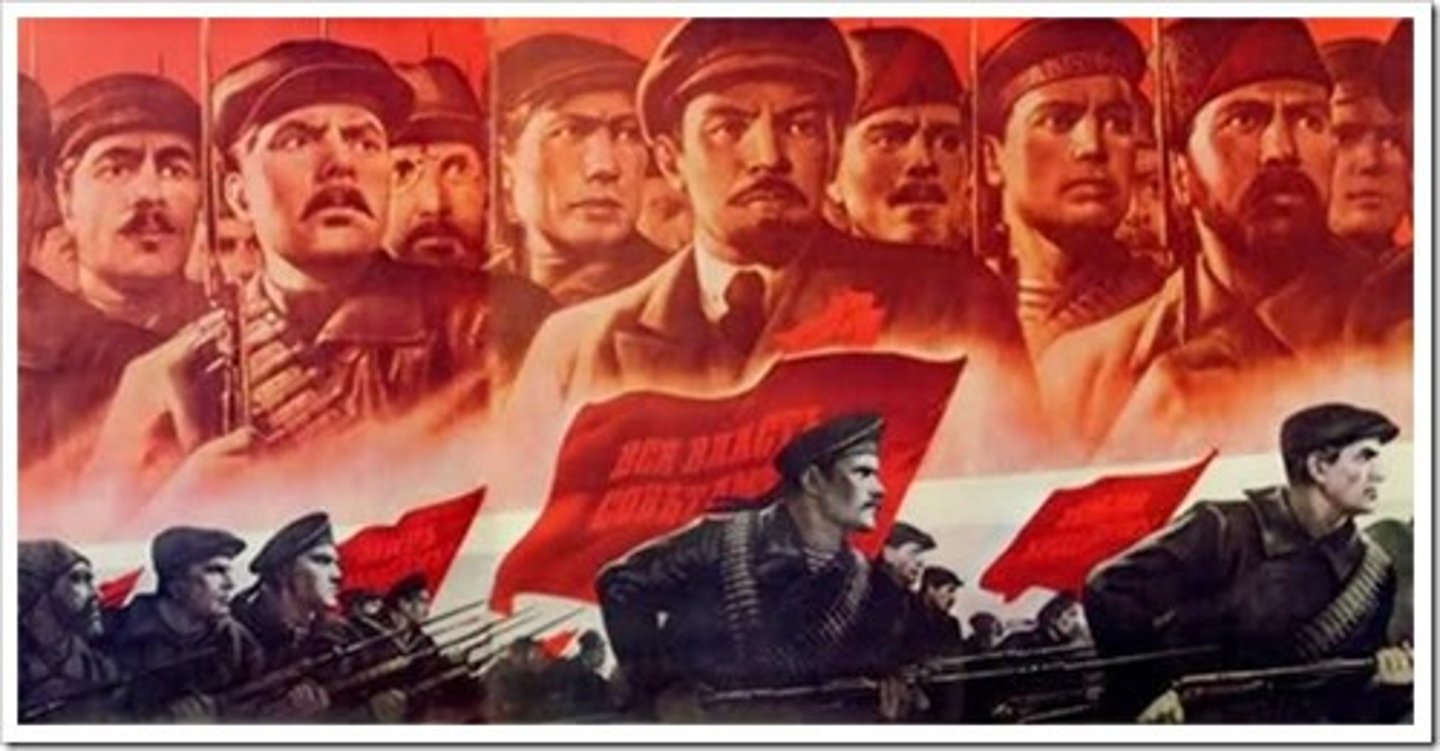 <p>Bolsheviks led by Lenin claimed power in name of the soviets and proclaimed a full-scale revolution with support of workers and troops.</p>