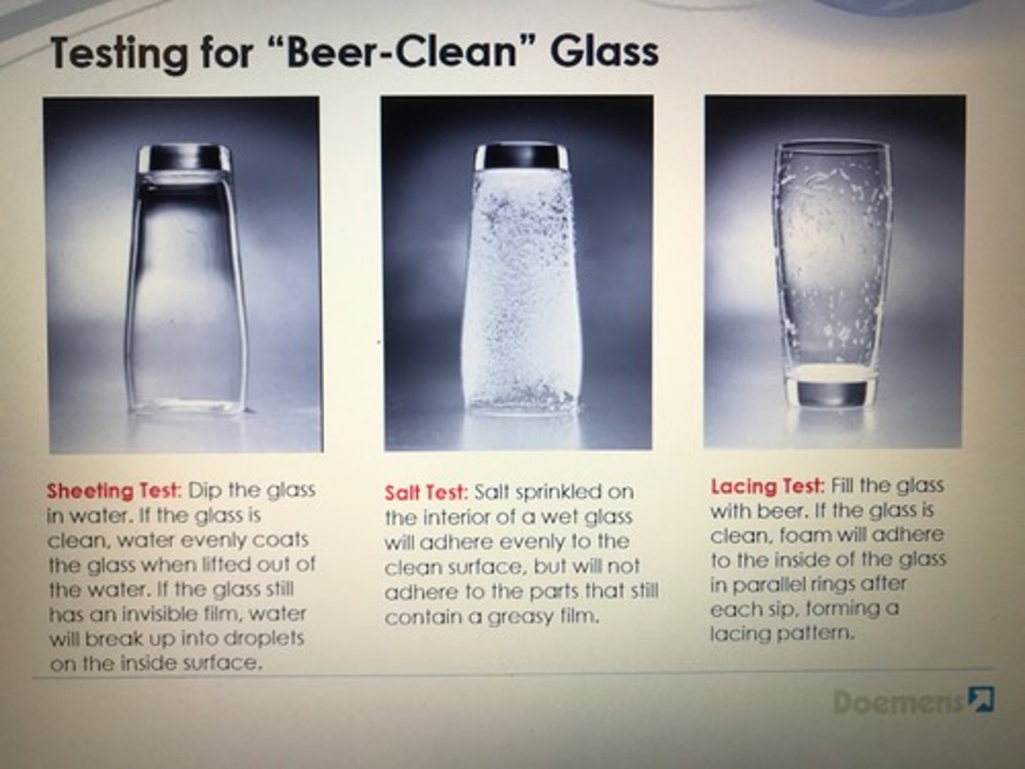 <p>A glass that is cleaned and prepared especially for draft beer.</p>