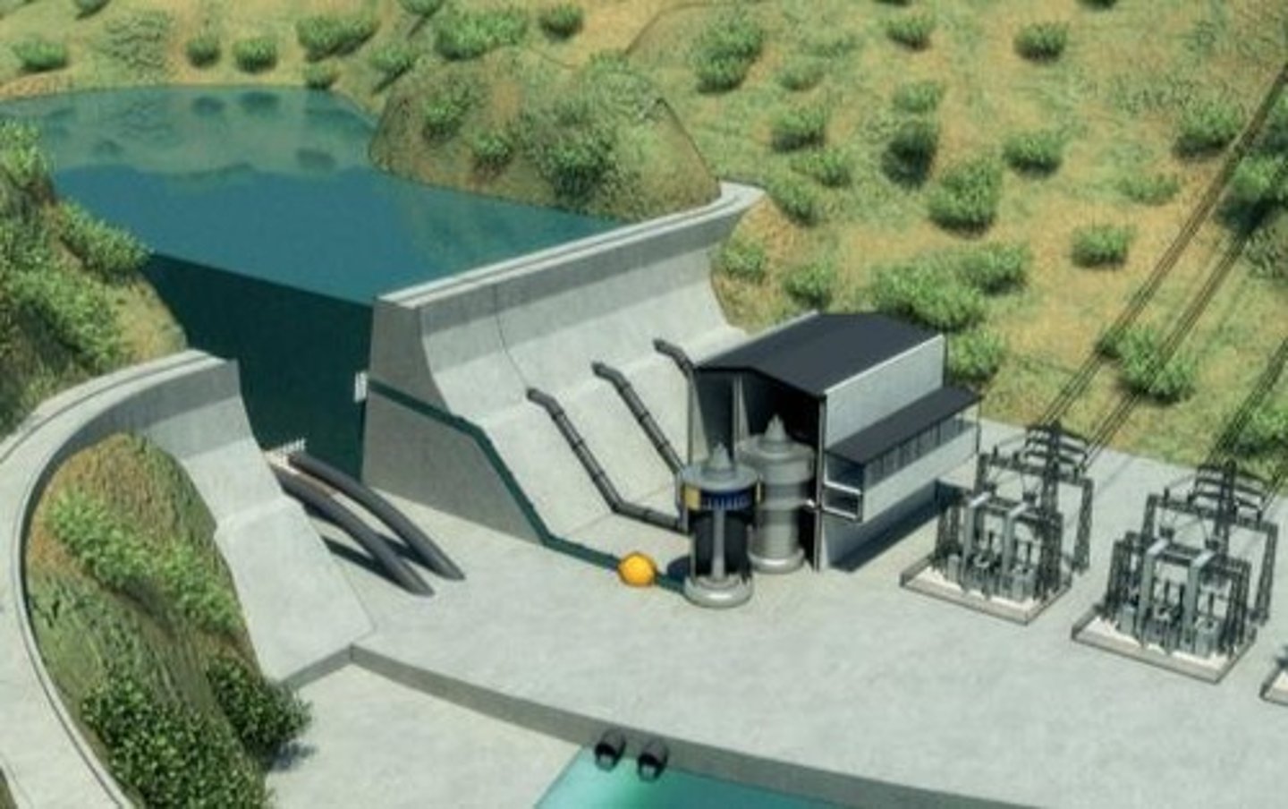 <p>Electric power generated from flowing water.</p>