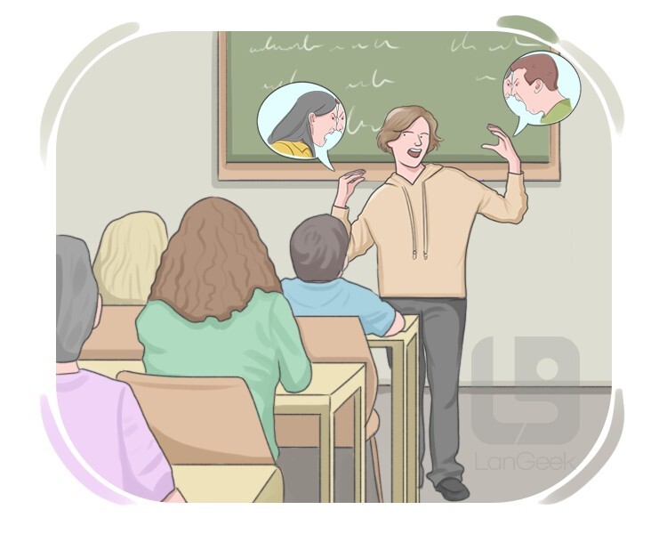 <p>(v.) <strong>kể lại, thuật lại; tường thuật</strong></p><p>to tell a story, often by reading aloud from a text, or to describe events as they happen</p><p><span style="color: blue;"><strong><em><span>→ The teacher asked him to ______ the story in his own words.</span></em></strong></span></p>