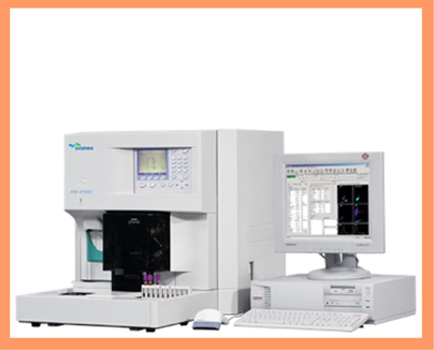 <p>optical scatter and fluerescent staining</p>
