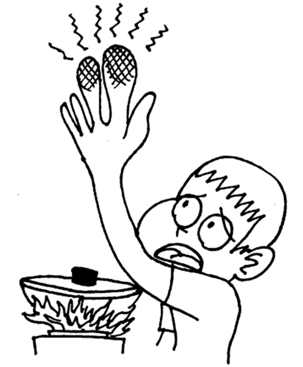 <p>burned</p>