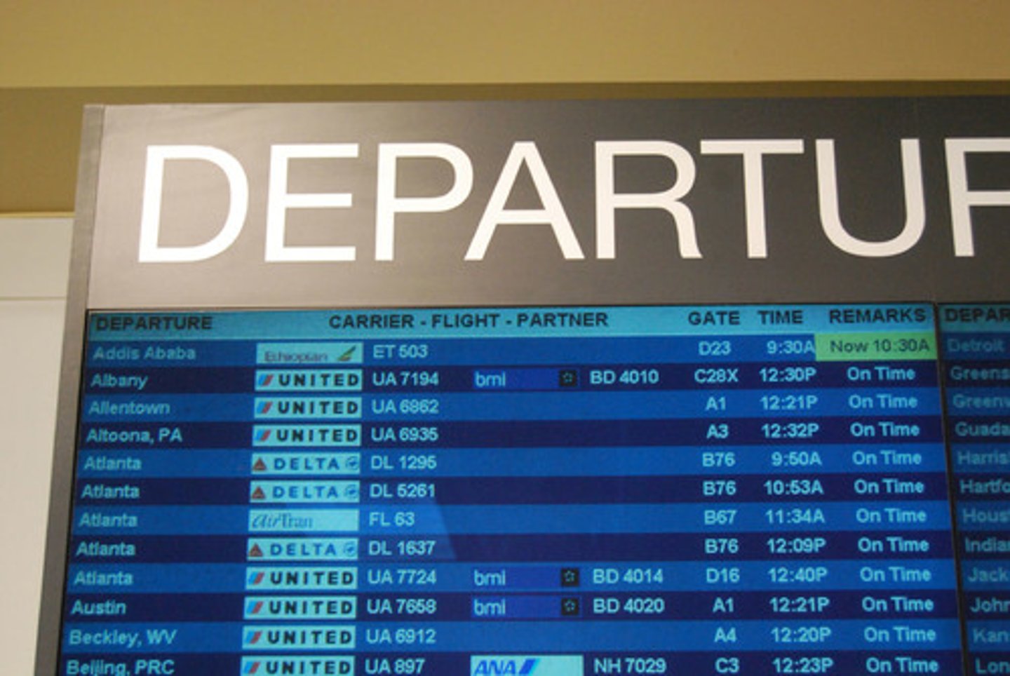 <p>departure</p>