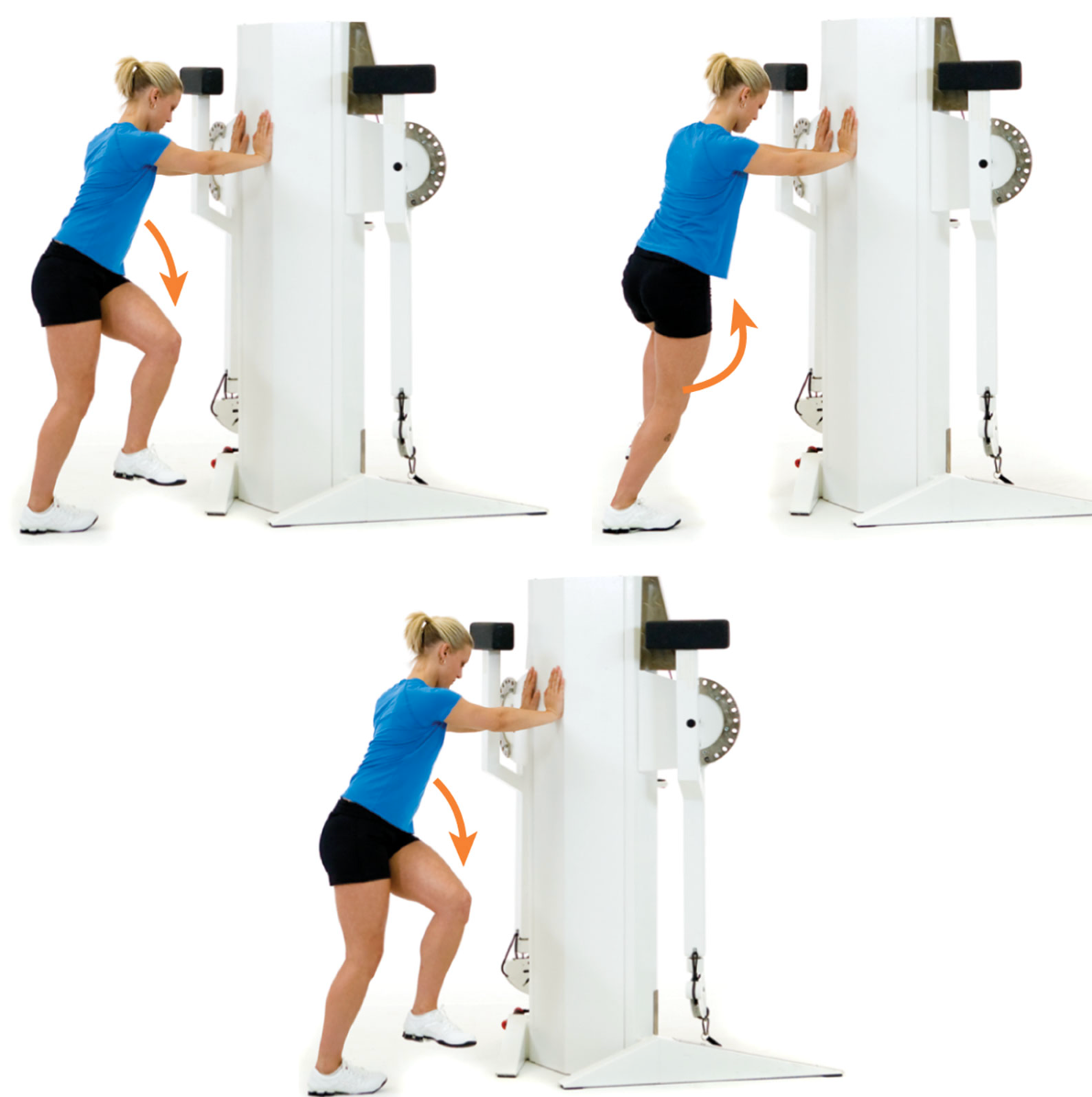 stand with back hip and knee slightly flexed (target leg)

the opposite hip and knee are flexed and swing back and forth across the body

this motion causes rotation at the back knee and eversion and inversion of the foot and ankle

repeat for the desired number of repetitions