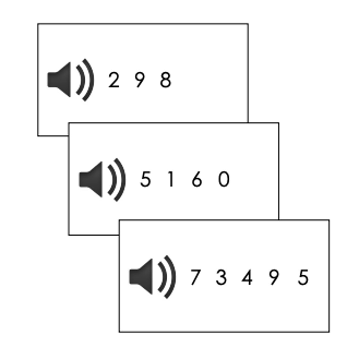 <p>repeat a string of digits; the number of digits increases on each trial</p>