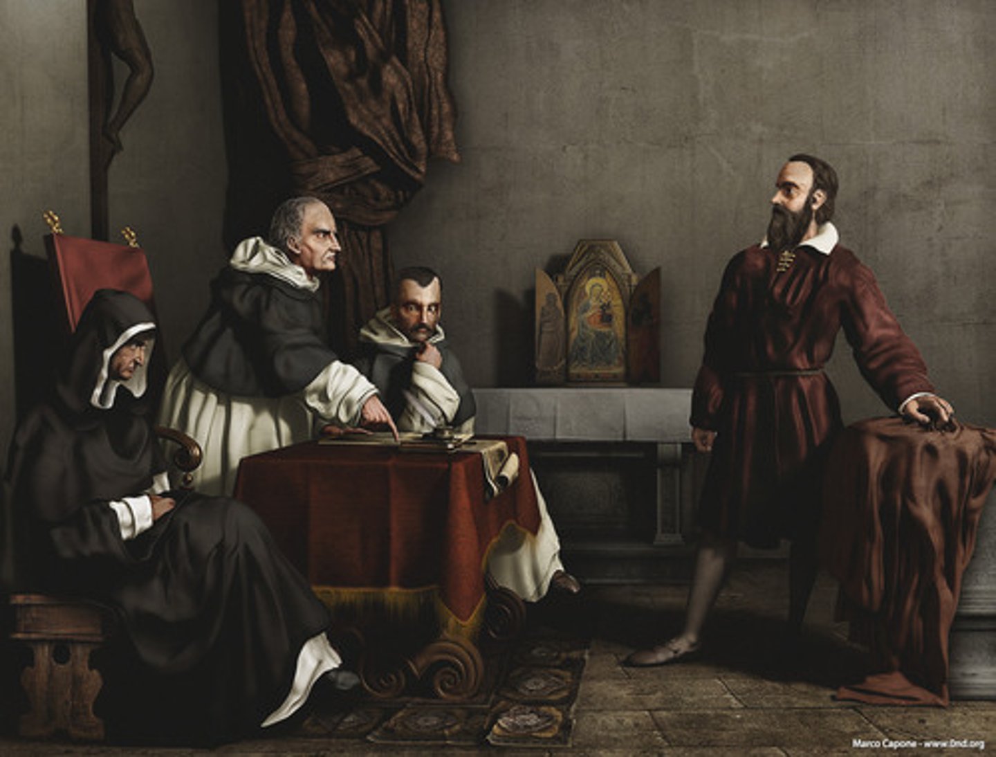 <p>Roman Catholic tribunal for investigating and prosecuting charges of heresy (belief or opinion contrary to Christian beliefs); viewed as a reaction to the Protestant Reformation; used primarily in Spain and in Spanish territories in the New World</p>