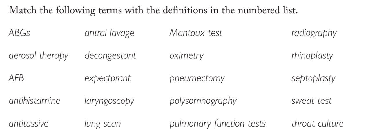 <p><strong>visual examination of the voice box to detect tumors and other abnormalities</strong></p>