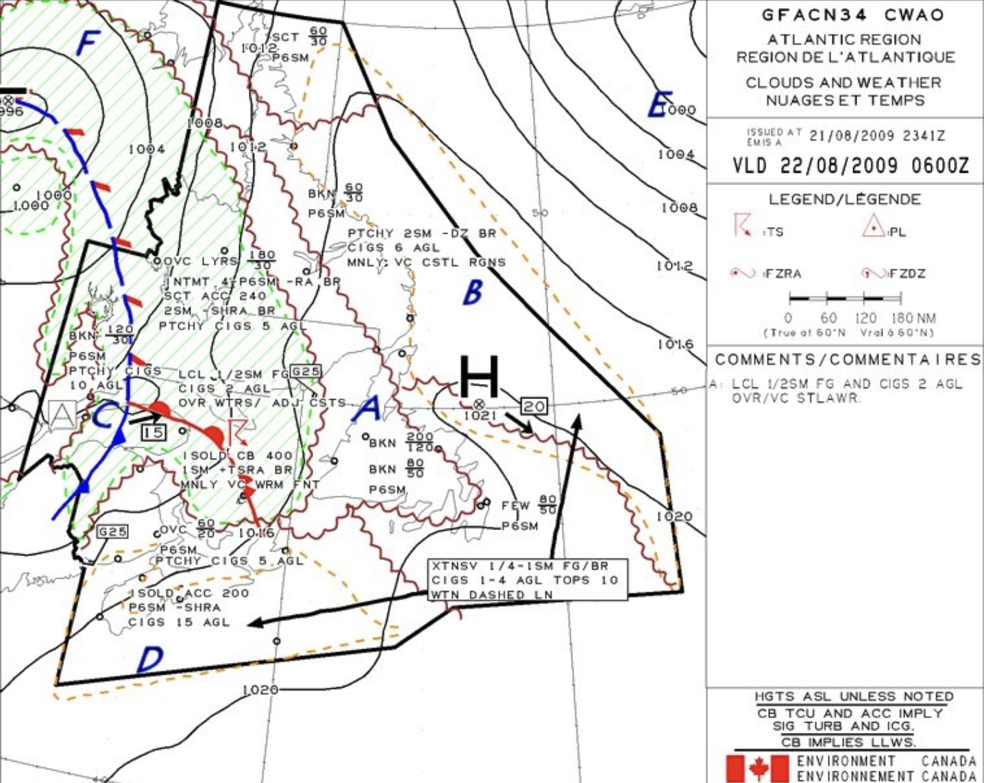 <p>What does region B specify is happenign?</p>