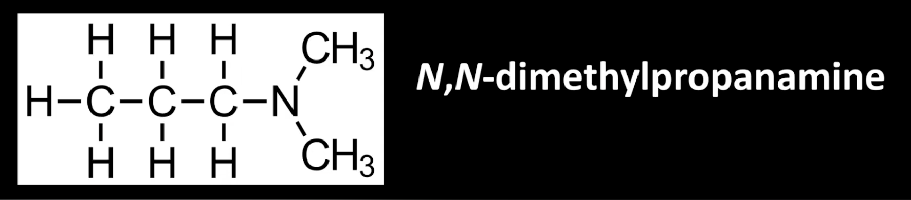 <p>Nitrogen bonded to three carbon groups. </p><p>Example: N,N-dimethylpropanamine. </p><p>Fully substituted nitrogen center.</p>