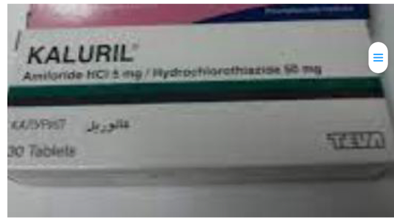 <p>Hydrochlorothiazide 50  + amiloride 5</p><p>Company: Teva</p>