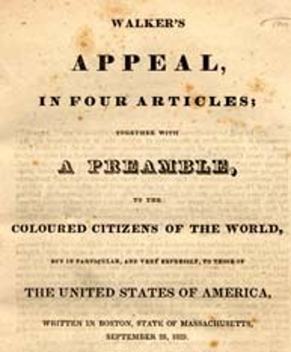 <p>Incendiary abolitionist track advocating the violent overthrow of slavery. Published by David Walker, a Southern-born free black.</p>