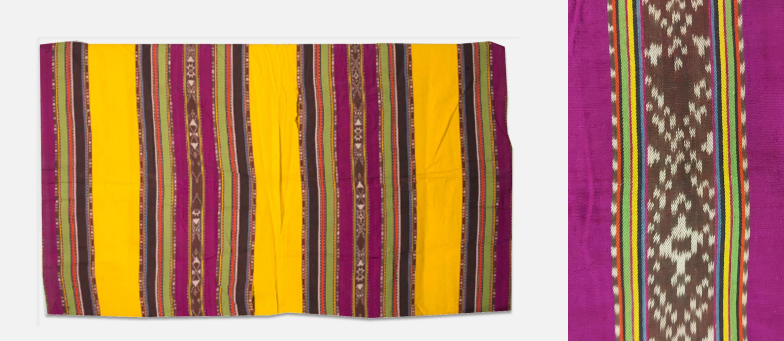 <p>Malong that has <strong>aquatic motifs which represent home and culture in Lake Lanao</strong></p><p>Fine-thread malong, with ikat on selected parts only</p>