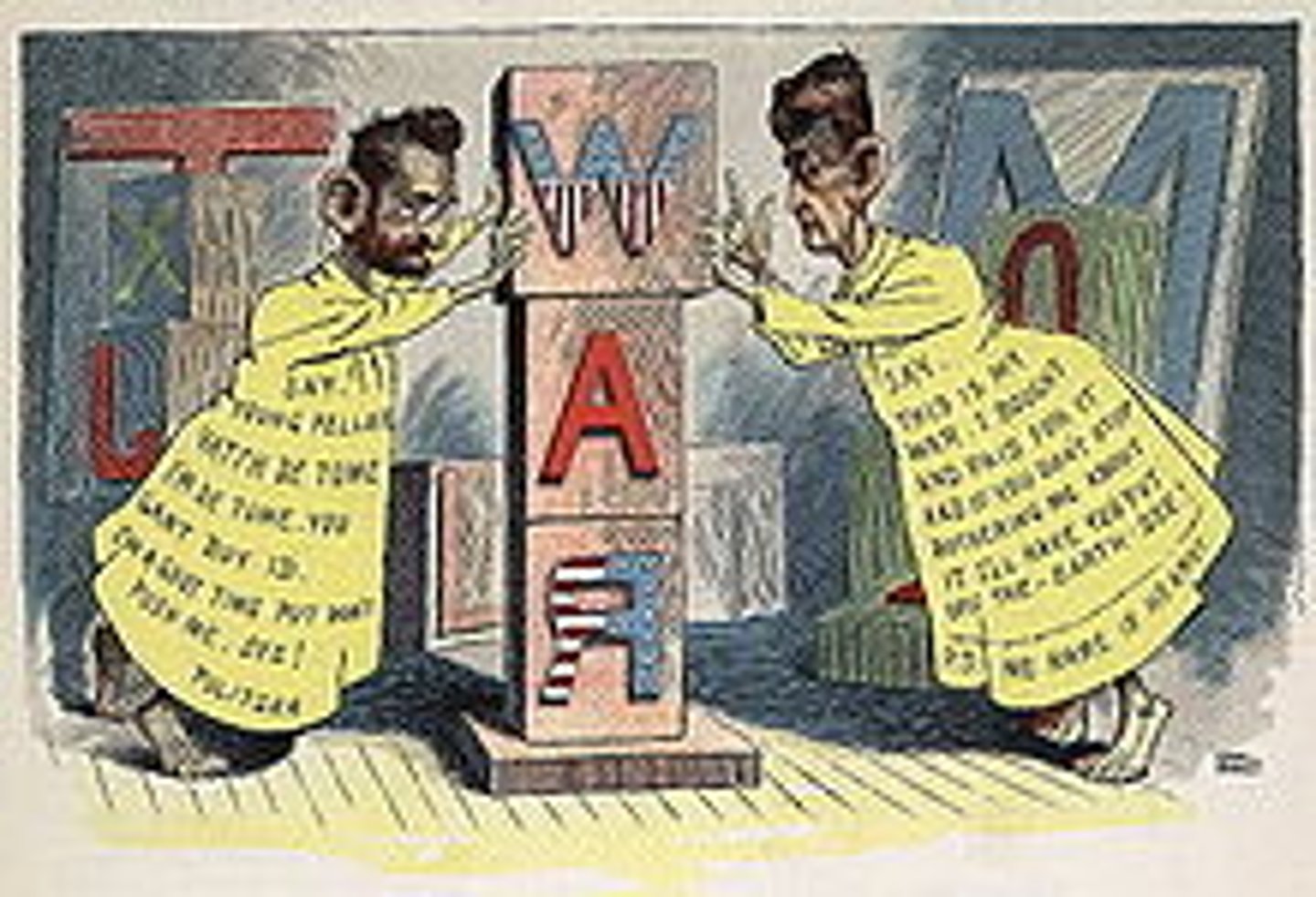 <p>rival newspaper publishers who used yellow journalism to sell papers</p>