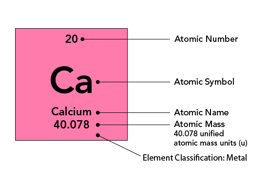 A labeled element on the periodic table in case you need a visual representation