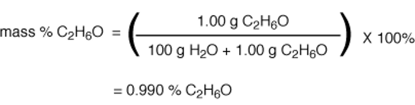 <p>The # of grams of a solute in a given mass of solution expressed as a percentage</p>