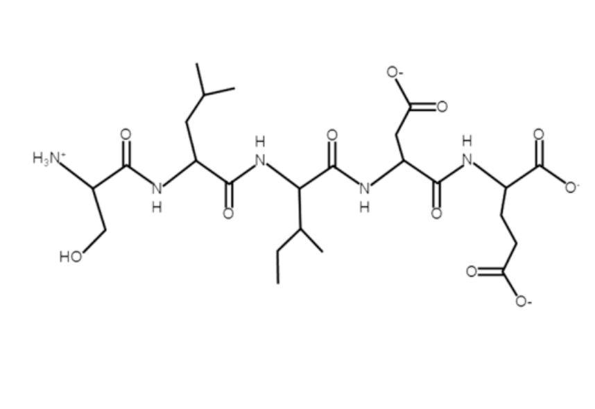 <p><span>What is the single-letter amino-acid code for the peptide below.</span></p>