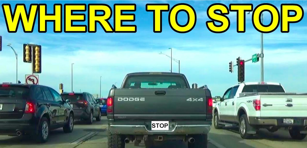 <p>Responsible Driving: When Stopping Behind Another Vehicle, You Should Be Far Enough Away To See…</p>
