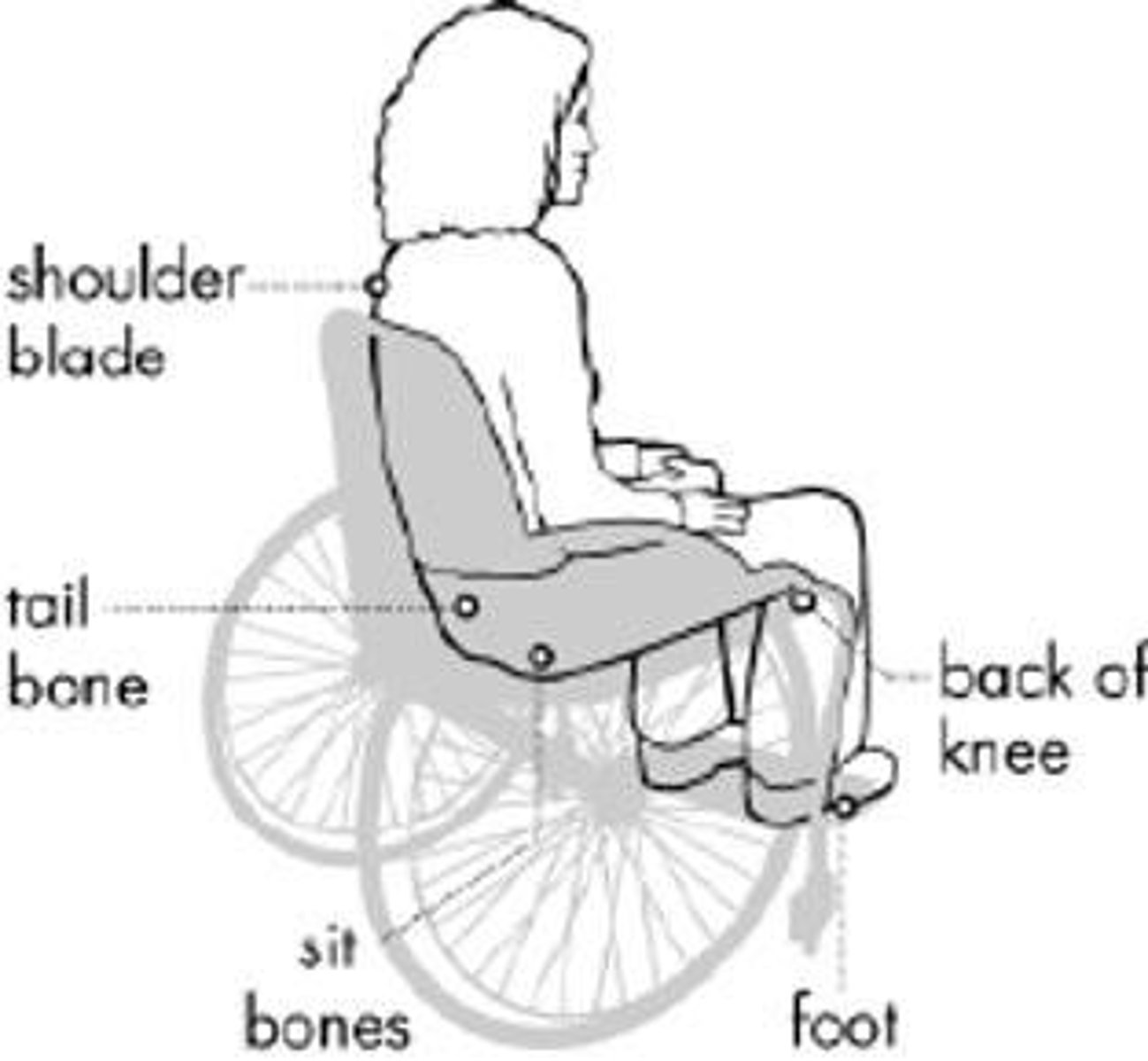 <p>Skin checks on bony prominences.</p>