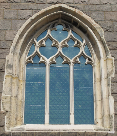 <p>Refer to the ornamental stonework that supports and divides the glass in Gothic windows</p>