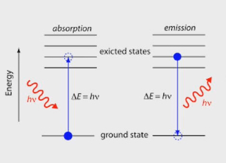 <p><span>Excited electron will go back to ground state orbit by orbit and will emit lower energy types of radiation like infrared radiation → contribute to warming of body</span></p>