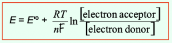 <p>How the <strong>actual reduction potential </strong>depends on the <strong>concentrations of participating species</strong>.</p>