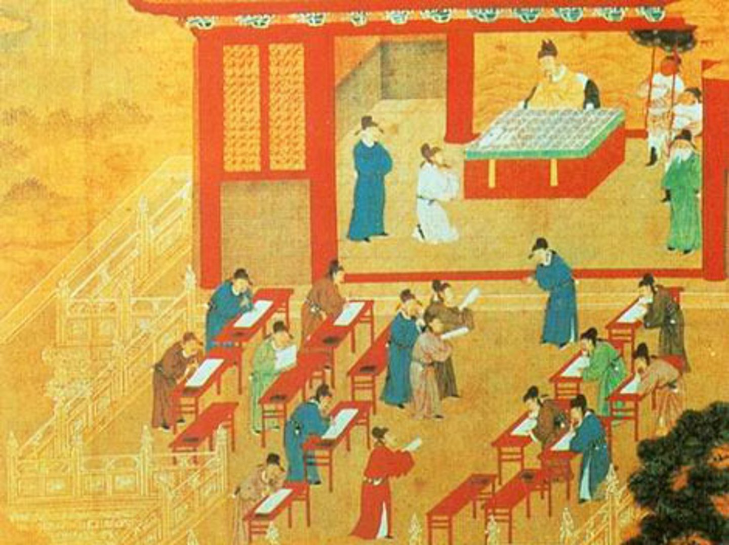 <p>System used by Chinese bureaucracy for placement and advancement in the government. Based on knowledge of Confucian texts</p>