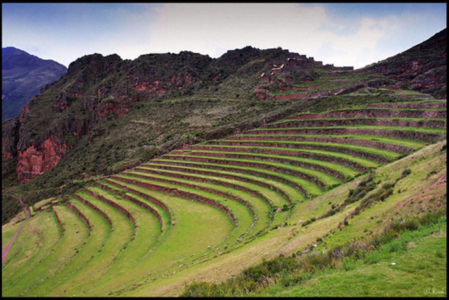 <p>Creating flat platforms in the hillside that provide a level planting surface, which reduces soil runoff from the slope.</p>