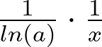 <p>1/ln(a) * 1/x</p>