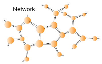 <p>A 3D covalently bonded network structure</p>