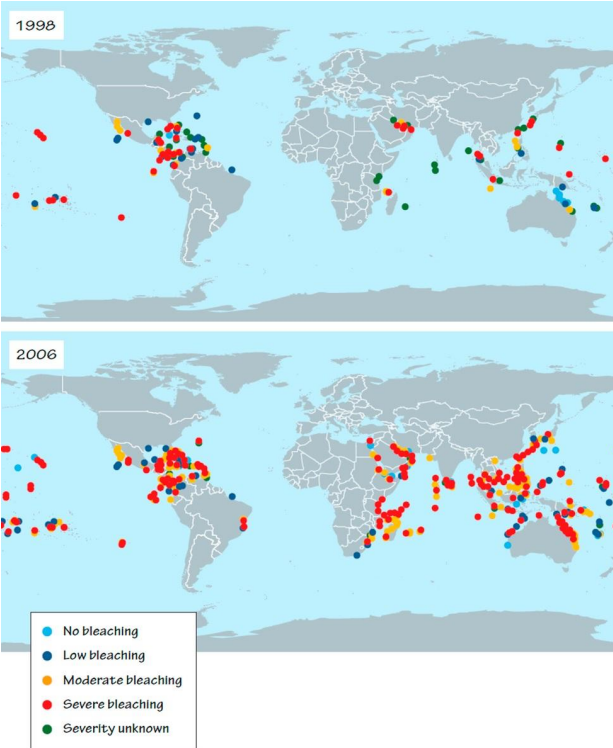 <p>Explain the physiological mechanism of coral bleaching</p><p></p><p>Explain the observed impacts on cherry blossom blooms by rising temperatures</p>