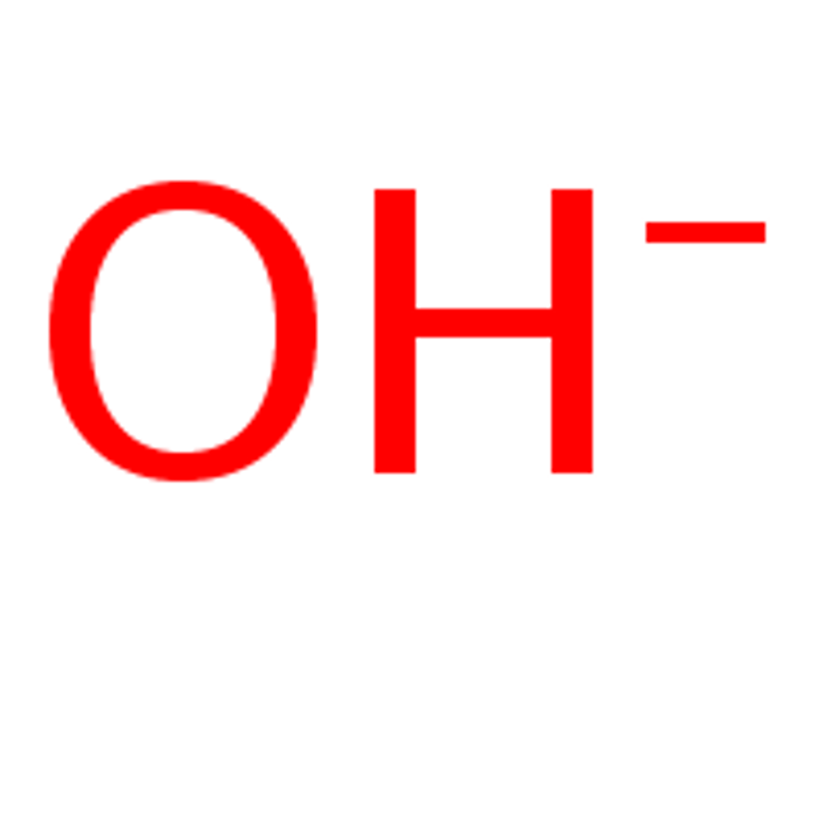 <p>A negatively charged ion (OH-).</p>