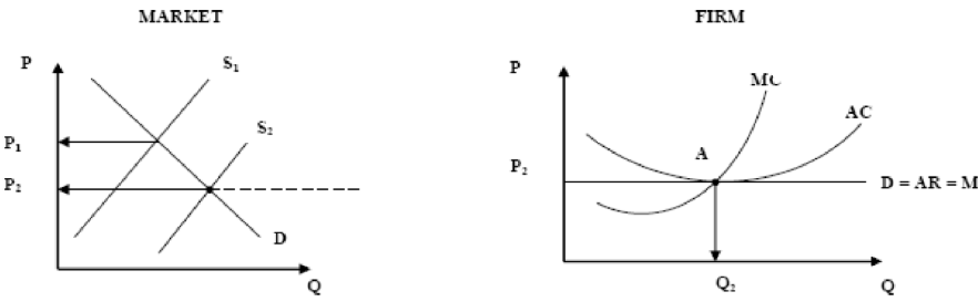 <p>SPECS of an imperfect competition in the long run</p>
