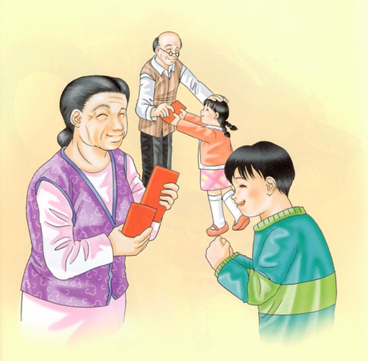 <p>chúc Tết nhau</p>