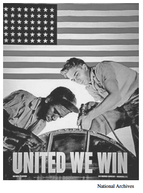 Which of the following messages did the United States government most likely intend to impart in the Second World War poster pictured above?