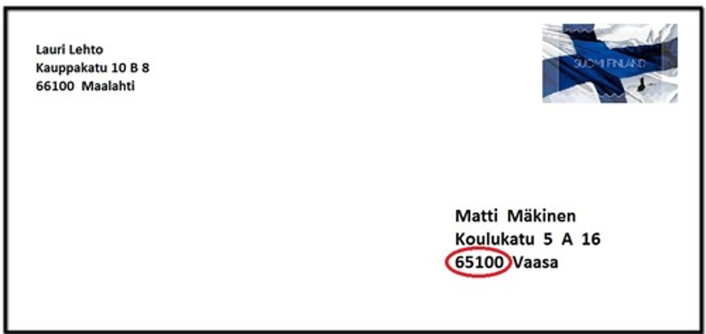 <p>postal code</p>
