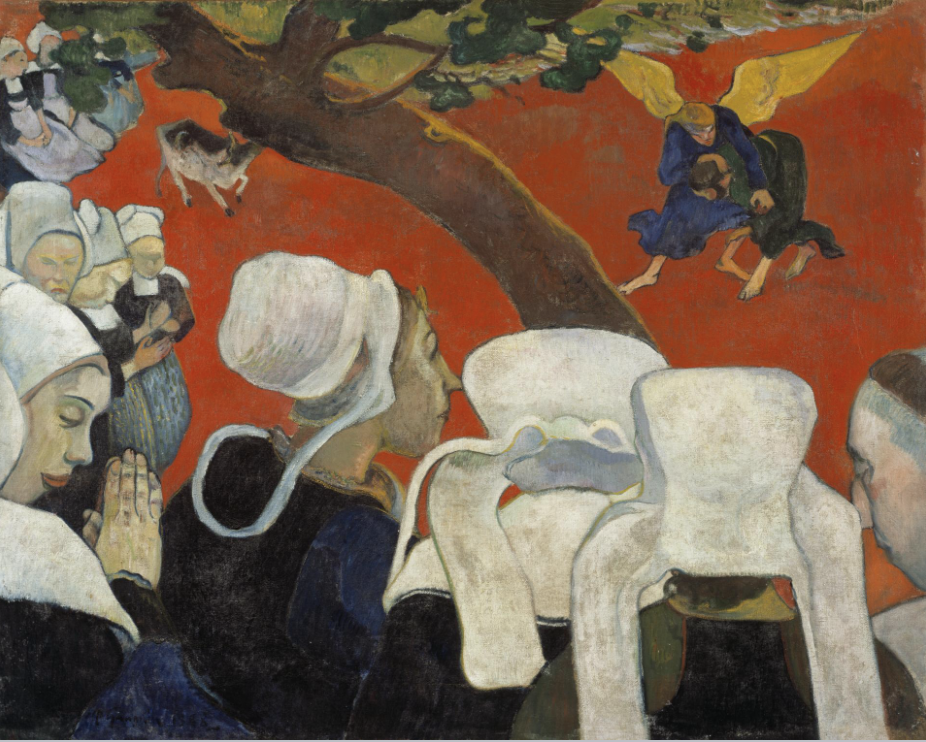 <p>Vision After the Sermon, Paul Gaugin 1888</p>