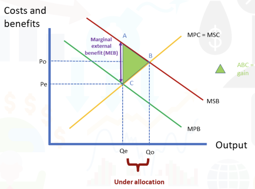 <p>positive externalities in consumption </p>
