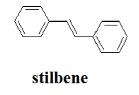 <p><strong>STILBENES </strong>are related to flavonoids but have the basic structure ____________</p>