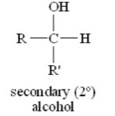 <p>the center carbon is attached to <mark data-color="red">two</mark> alkyl groups</p>